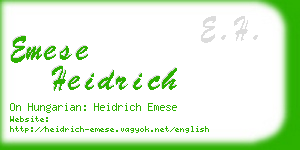 emese heidrich business card